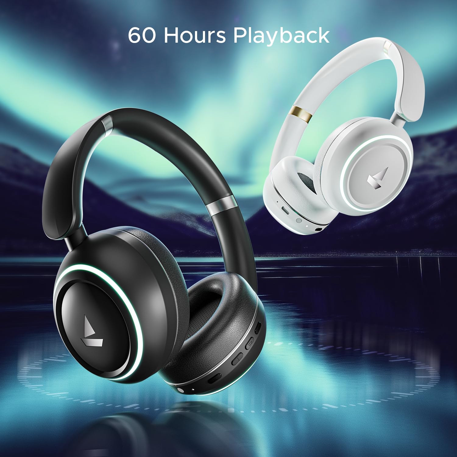boAt Rockerz 480 Wireless Headphones – 60H Battery, Beast Mode, Mic