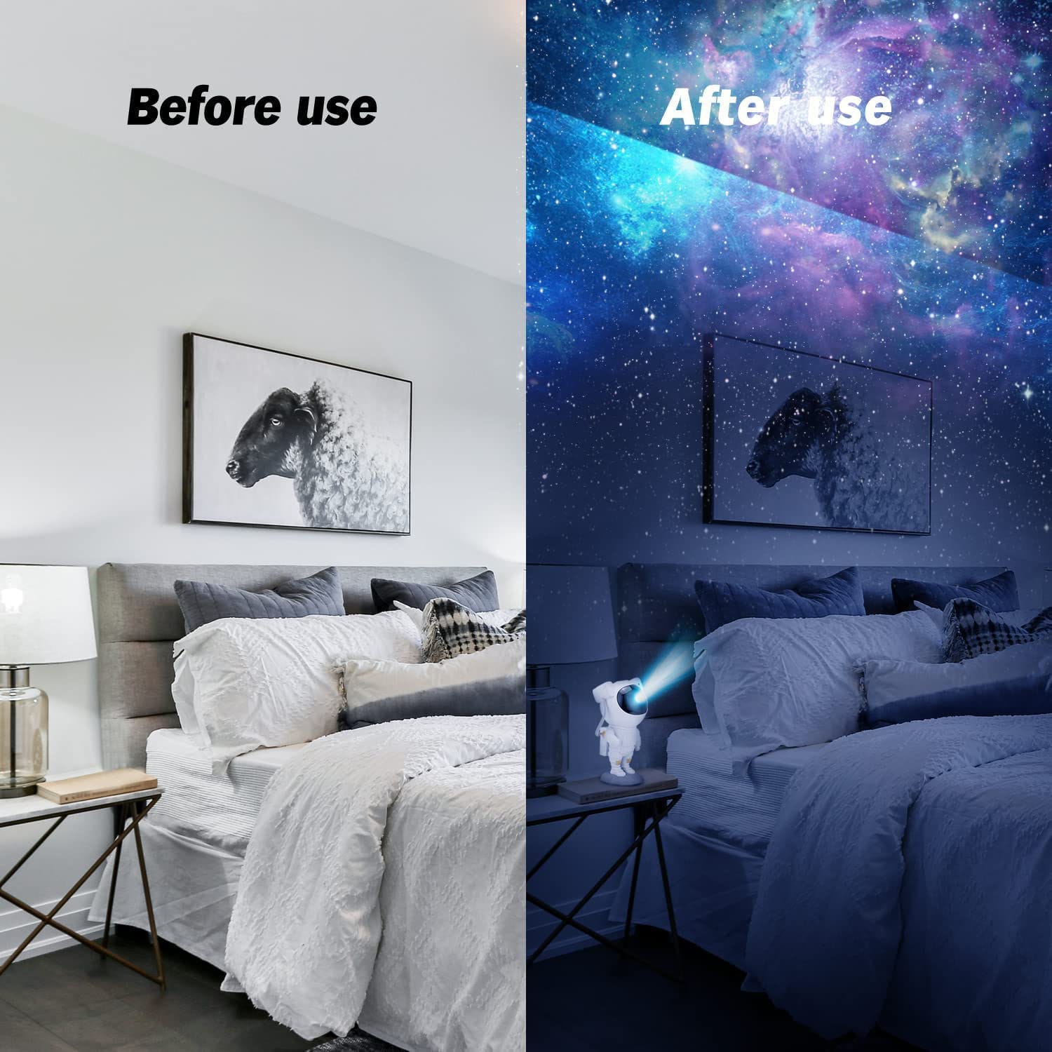 Astronaut Galaxy Projector – LED Star Night Light for Room Décor