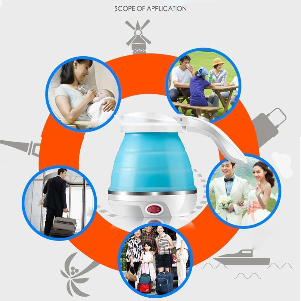 Foldable Electric Kettle – Portable Travel Kettle, BPA Free