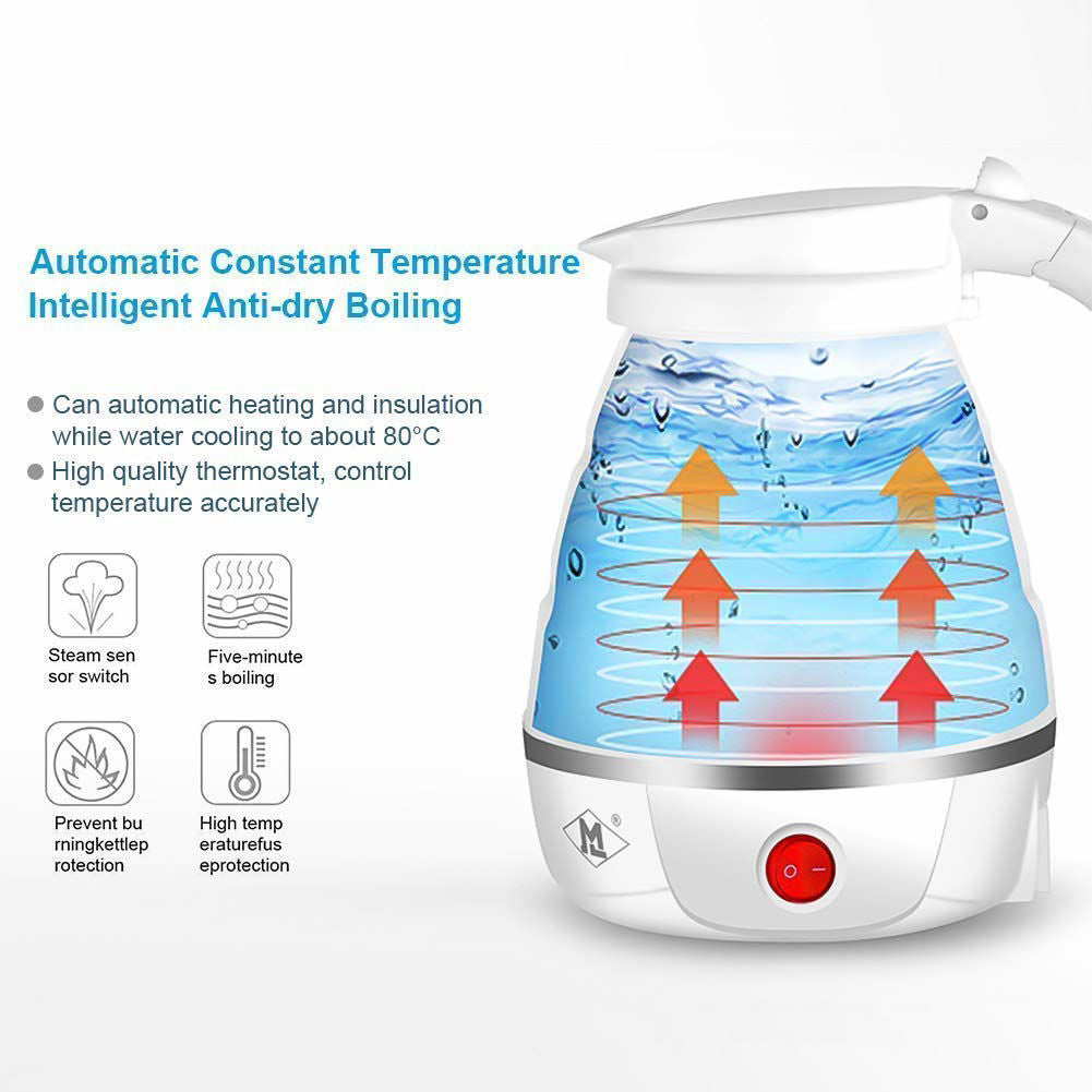 Foldable Electric Kettle – Portable Travel Kettle, BPA Free